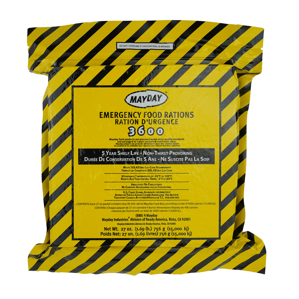 Mayday 73503 3600 Calorie Emergency Food Bar