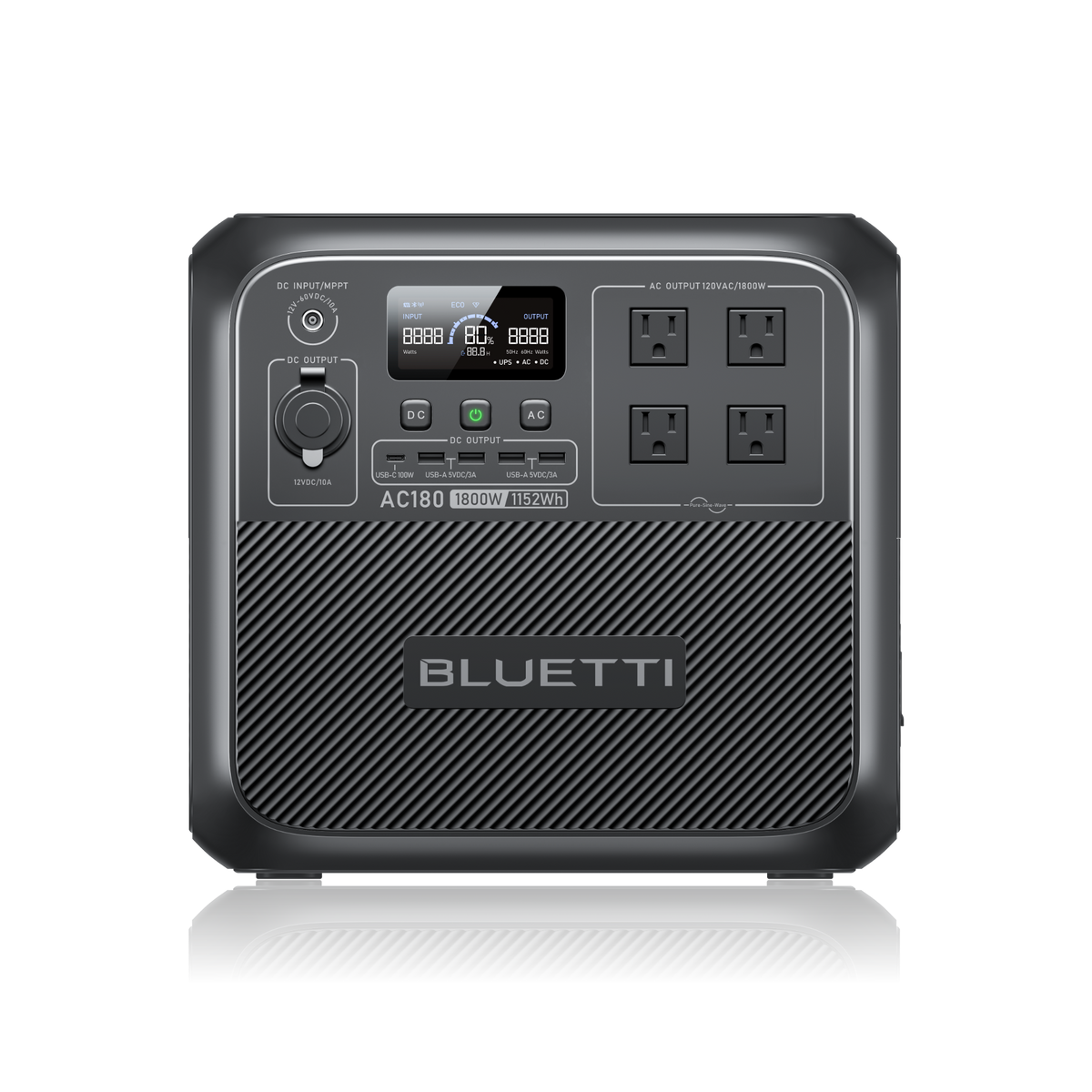 BLUETTI AC180 Solar Portable Power Station 1152Wh