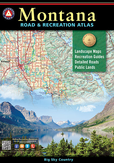 Front cover of Benchmark Montana Road and Recreation Atlas