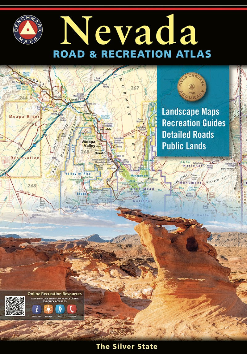 Front cover of Benchmark Nevada Road and Recreation Atlas - 9th Edition, 2026