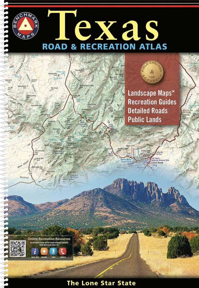 Front cover of Benchmark Texas Road & Recreation Atlas - 3rd Edition, 2025