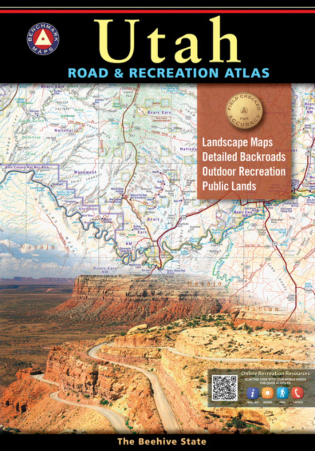 Front cover of Benchmark Utah Road and Recreation Atlas - 9th Edition, 2022