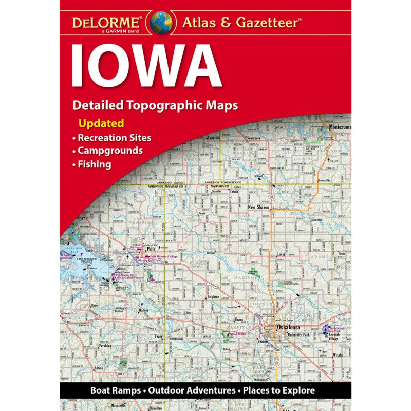 Front cover of DeLorme Iowa Atlas and Gazetteer