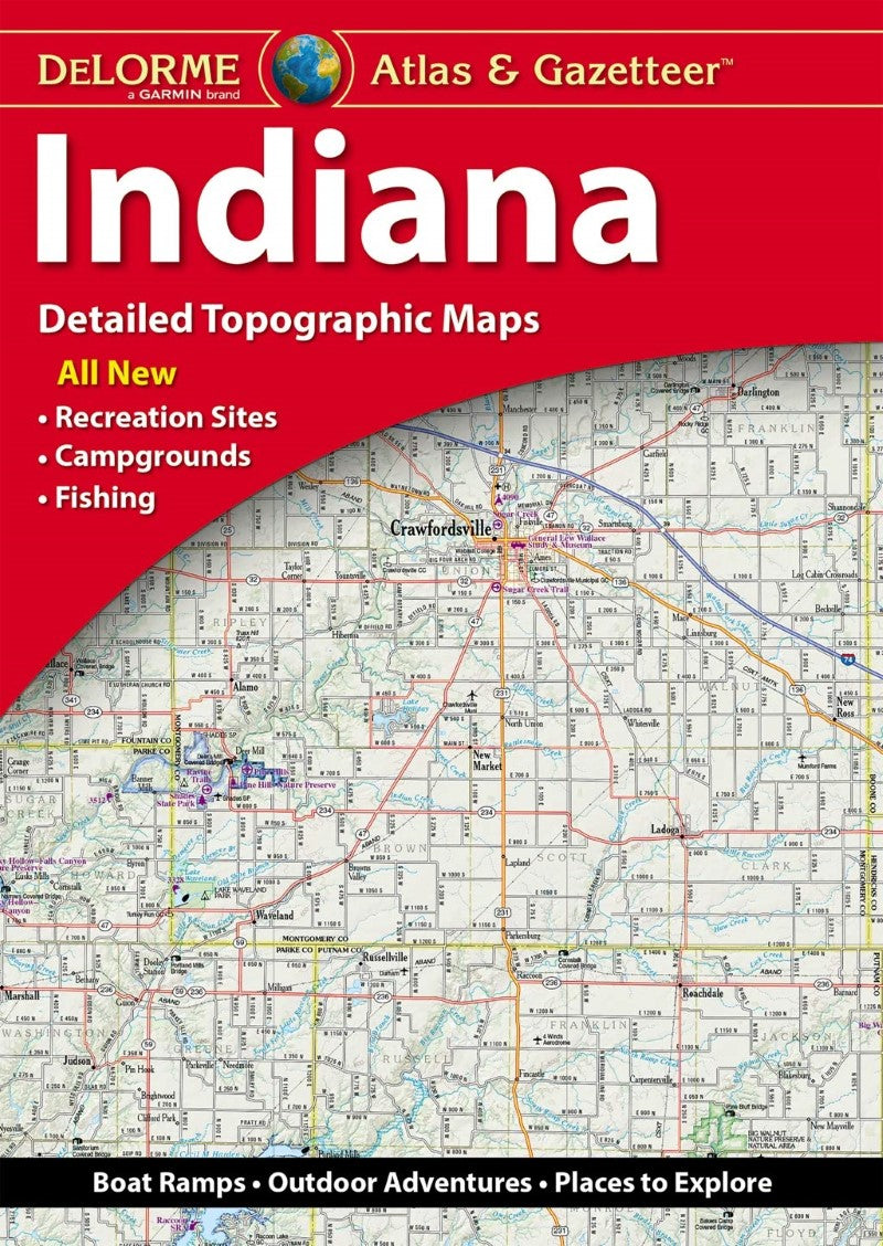 Front cover of DeLorme Indiana Atlas and Gazetteer