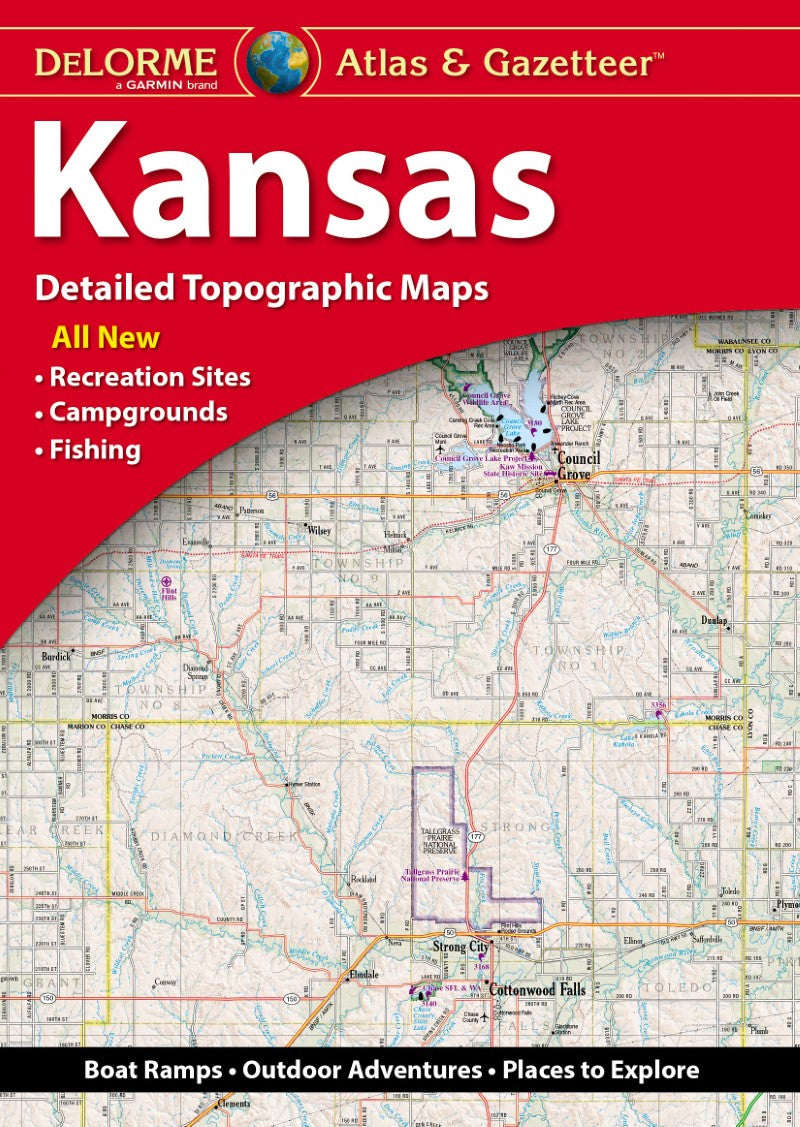 Front cover of DeLorme Kansas, Atlas and Gazetteer