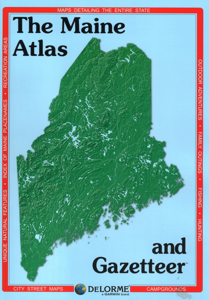 Front cover of DeLorme Maine Atlas and gazetteer