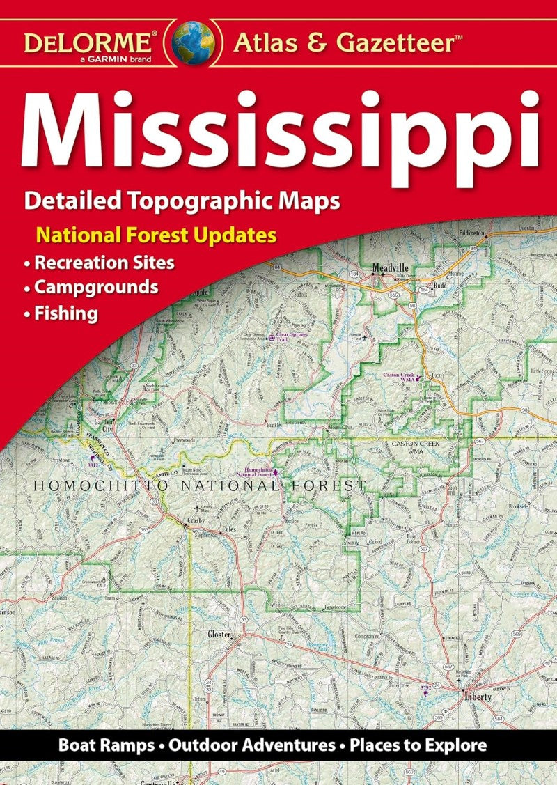Front cover of DeLorme Mississippi Atlas and Gazetteer