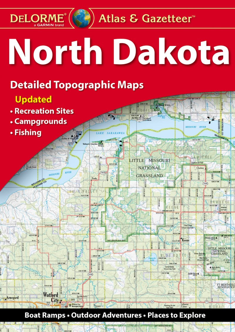 Front cover of DeLorme North Dakota Atlas and Gazetteer