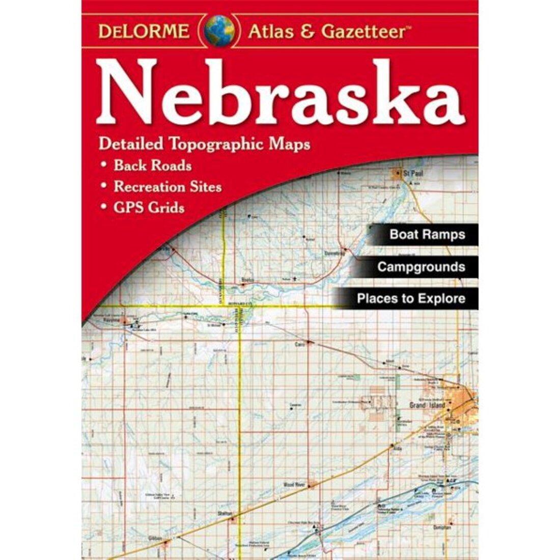Front cover of DeLorme Nebraska Atlas and Gazetteer