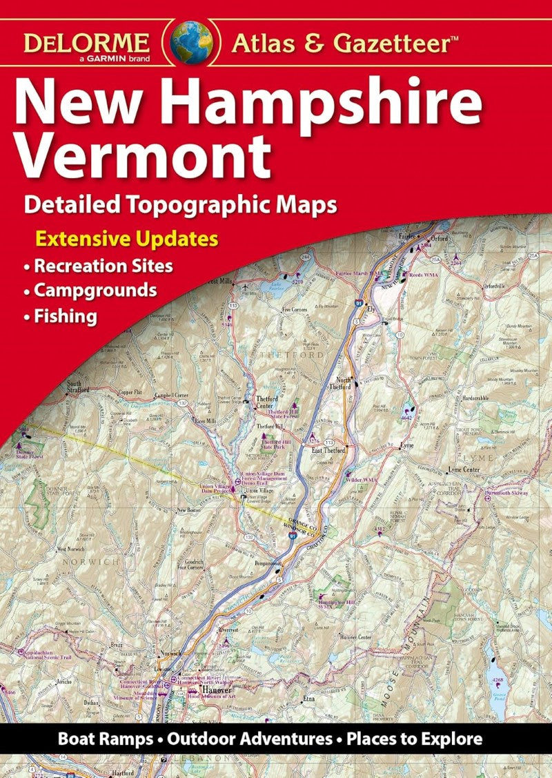 Front cover of DeLorme New Hampshire and Vermont Atlas and Gazetteer