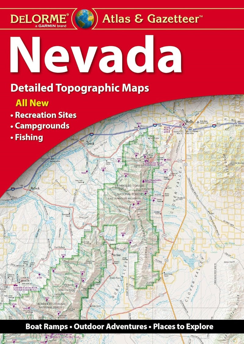 Front cover of DeLorme Nevada Atlas and Gazetteer
