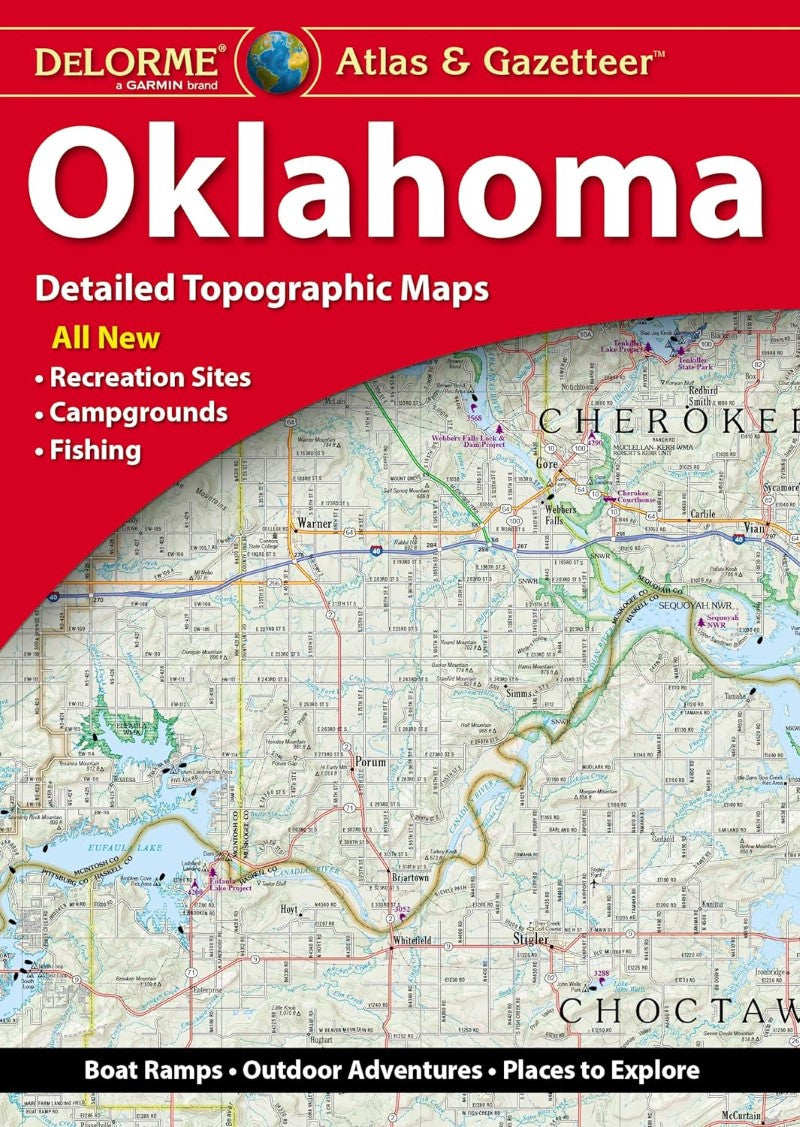 Front cover of DeLorme Oklahoma Atlas and Gazetteer
