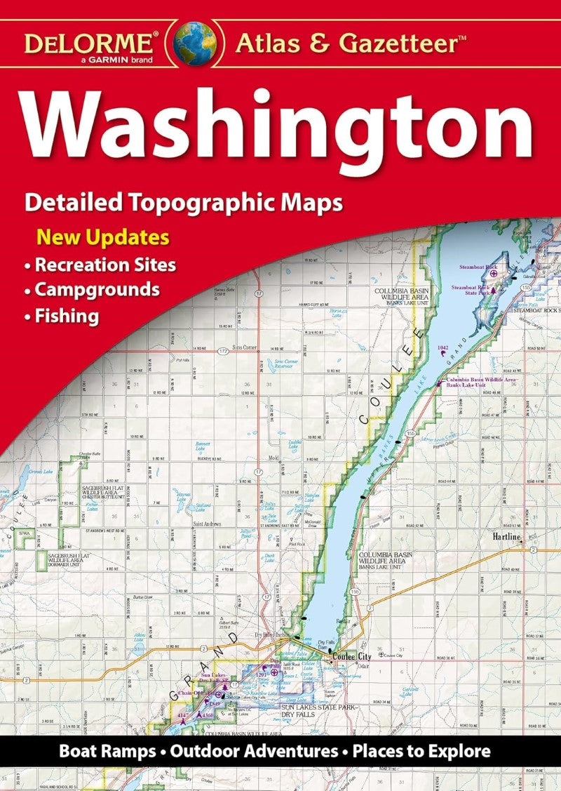 Front cover of DeLorme Washington State Atlas and Gazetteer