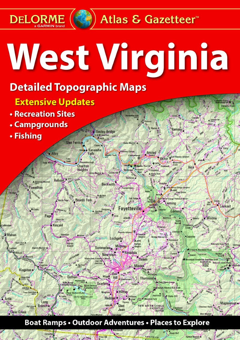 Front cover of DeLorme West Virginia Atlas and Gazetteer