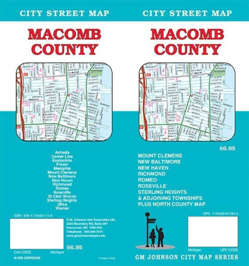 Front cover of GM Johnson Macomb County, Michigan, county map