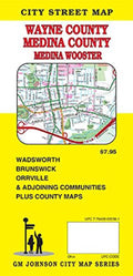 Front cover of GM Johnson Medina & Wayne Counties, OH, county map