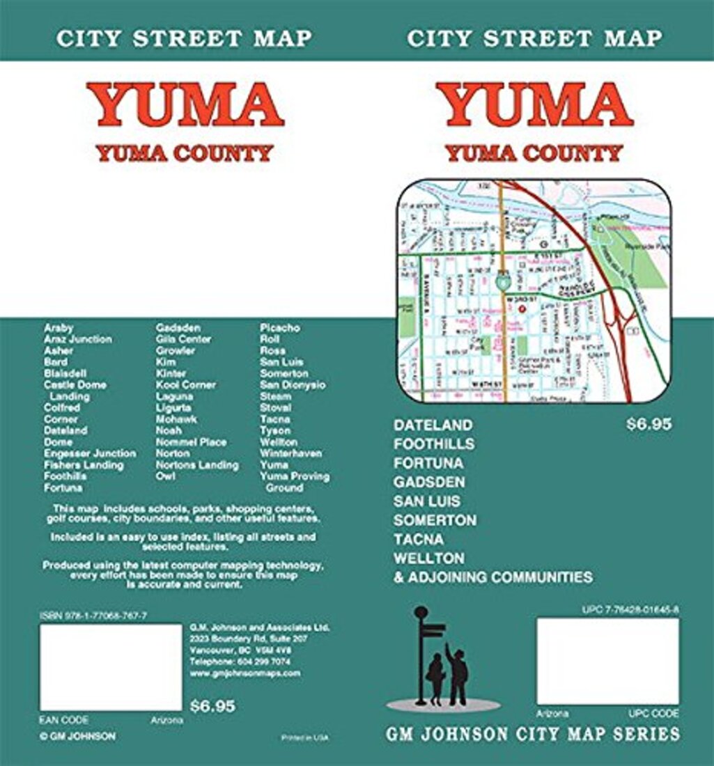 Front cover of GM Johnson Yuma, Yuma County, city street map
