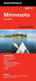Front cover of Rand McNally Minnesota Easy-to-Read Folded Map