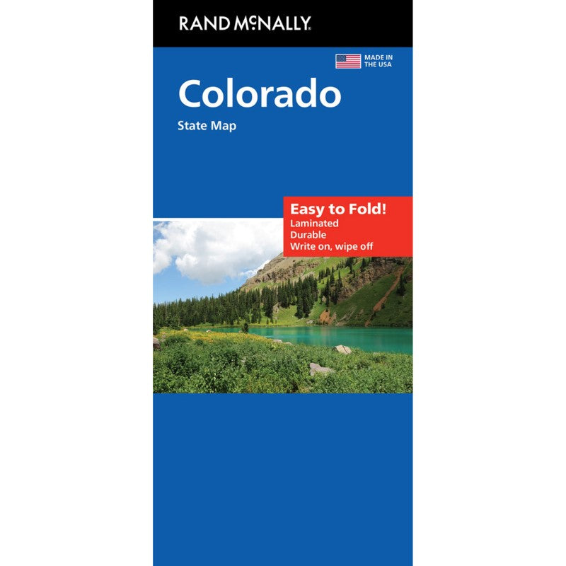 Front cover of Rand McNally Colorado, Easy to Fold Laminated State Map
