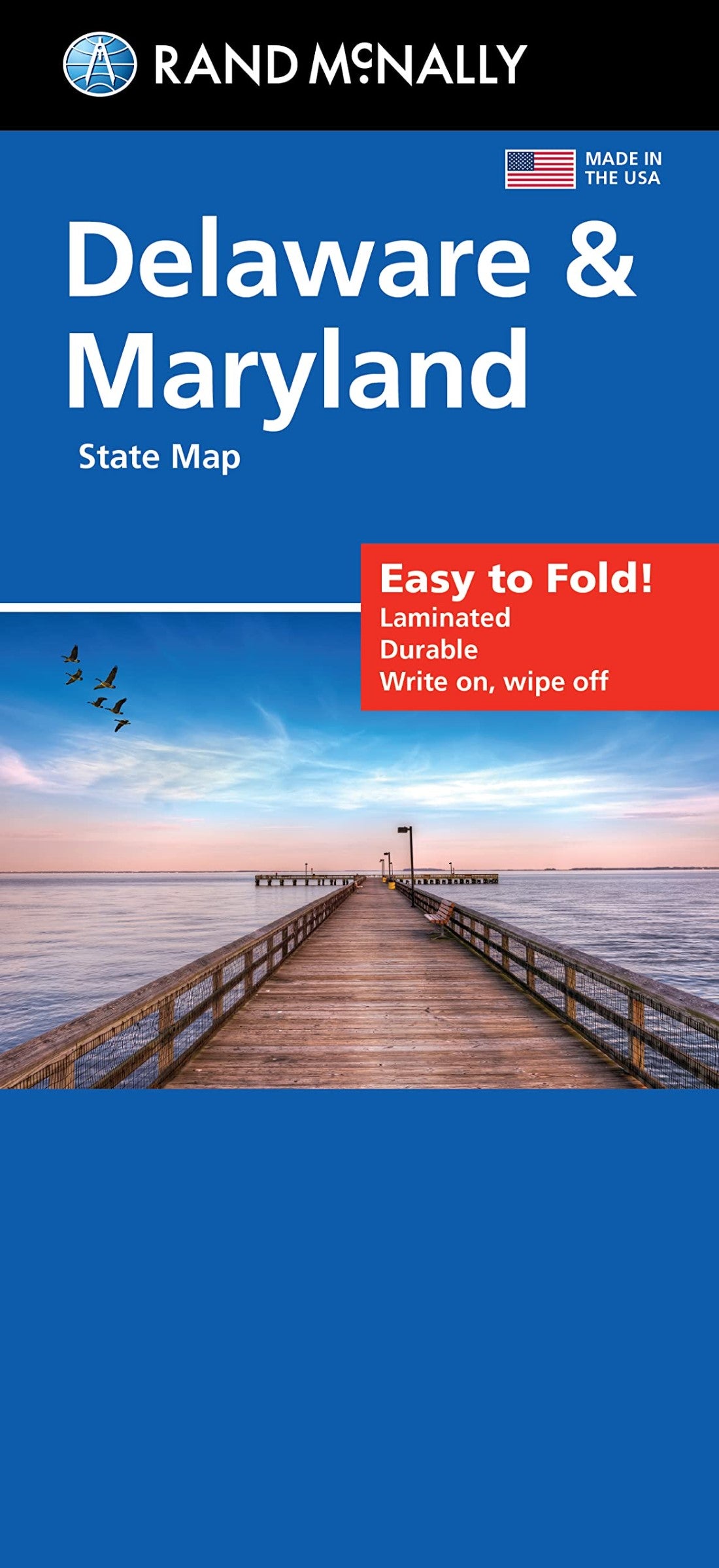 Front cover of Rand McNally Delaware and Maryland, Easy to Fold, state map