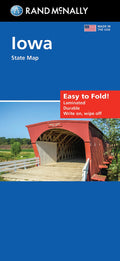 Front cover of Rand McNally Iowa, Easy to Fold State Map