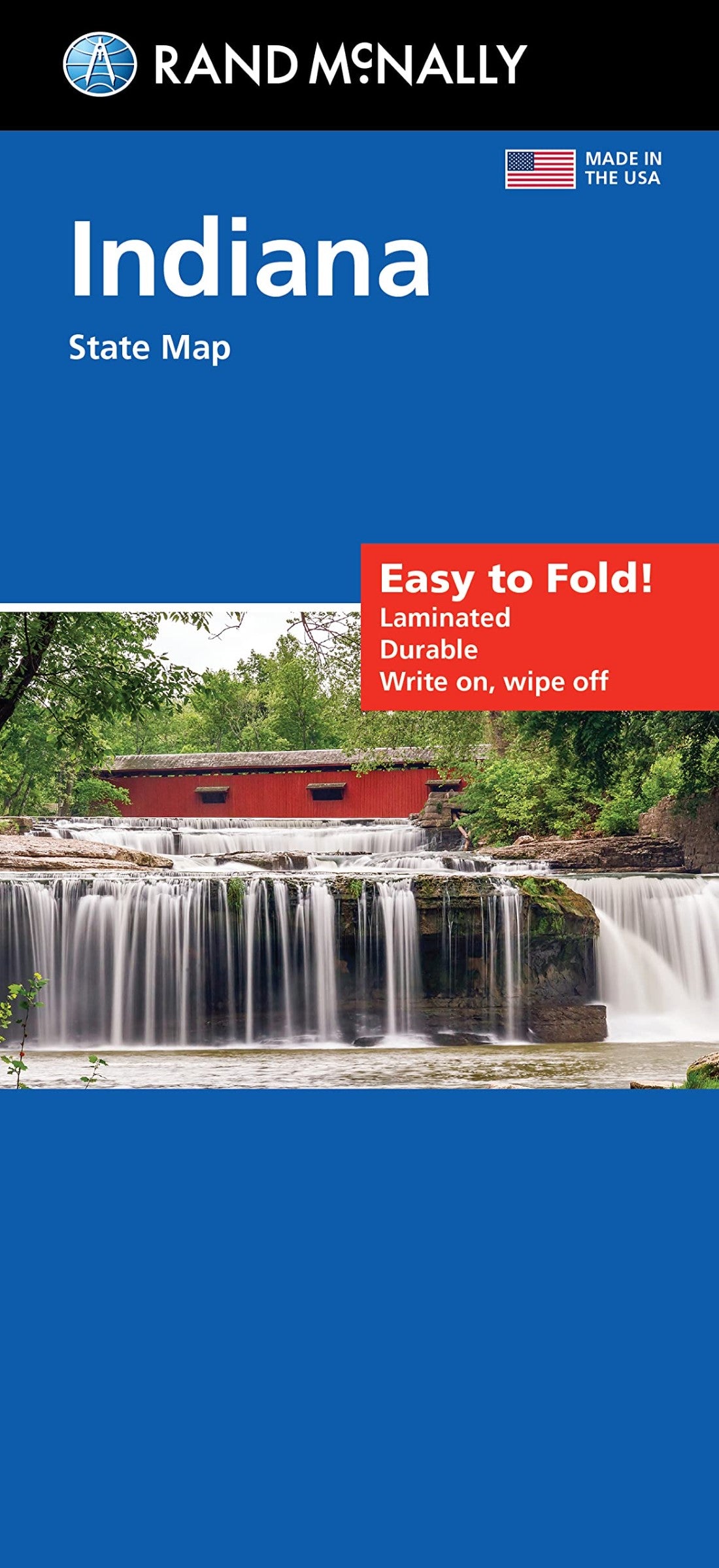 Front cover of Rand McNally Indiana, Easy to Fold State Map