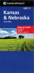 Front cover of Rand McNally Kansas and Nebraska, Easy to Fold, state map