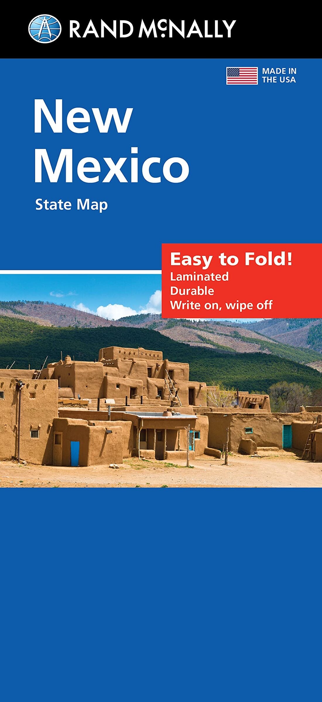 Front cover of Rand McNally New Mexico, Easy to Fold Laminated State Map