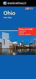 Front cover of Rand McNally Ohio, Easy to Fold Laminated Map