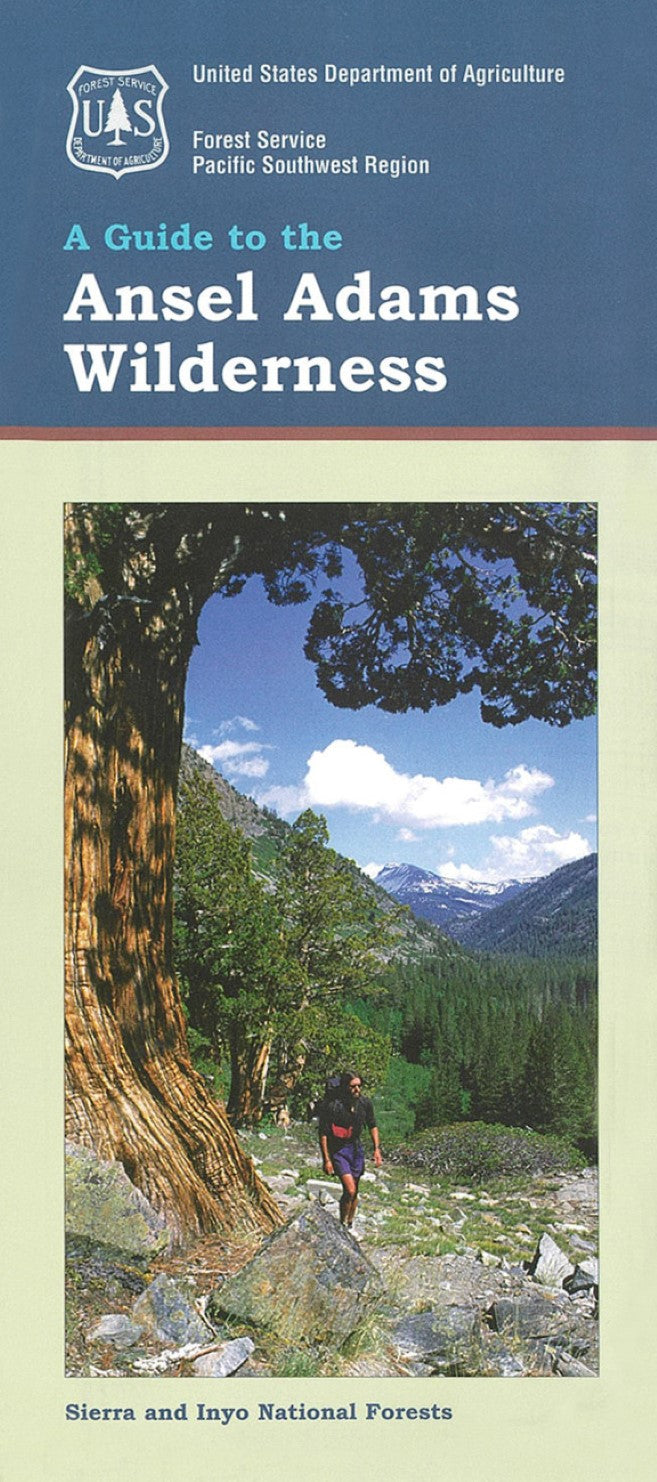 Front cover of Ansel Adams Wilderness, CA, national forest map
