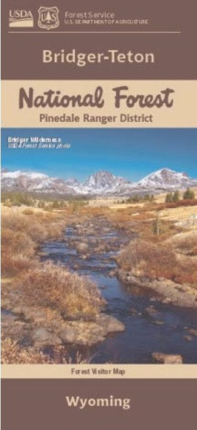 Front cover of Bridger-Teton National Forest, Pinedale Ranger District and Bridger Wilderness, national forest map