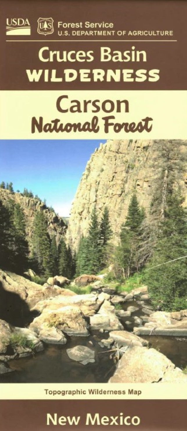 Front cover of Cruces Basin Wilderness Carson National Forest, national forest map