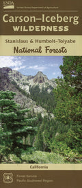 Front cover of Carson-Iceberg Wilderness, CA, national forest map