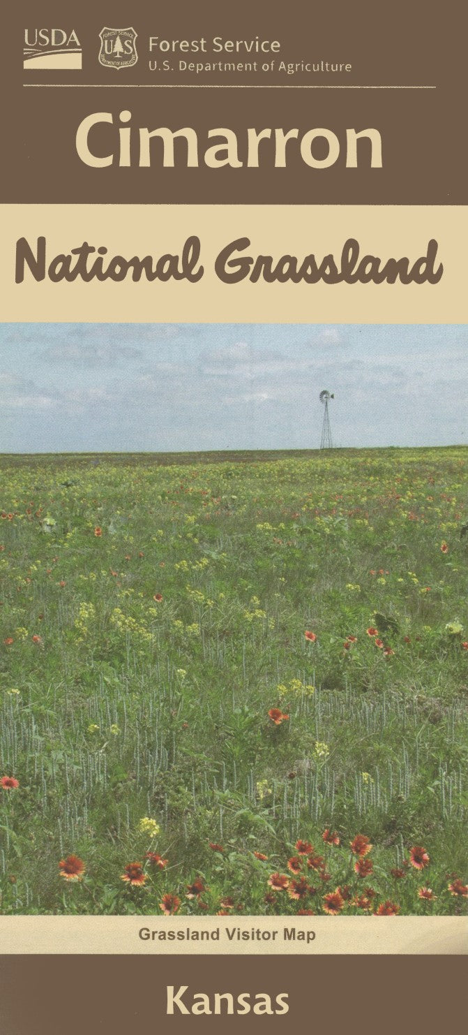 Front cover of Cimarron National Grassland, KS, national forest map