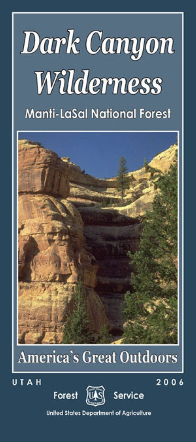 Front cover of Dark Canyon Wilderness, UT, national forest map