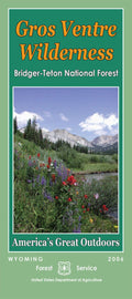Front cover of Gros Ventre Wilderness Map, Bridger-Teton National Forest