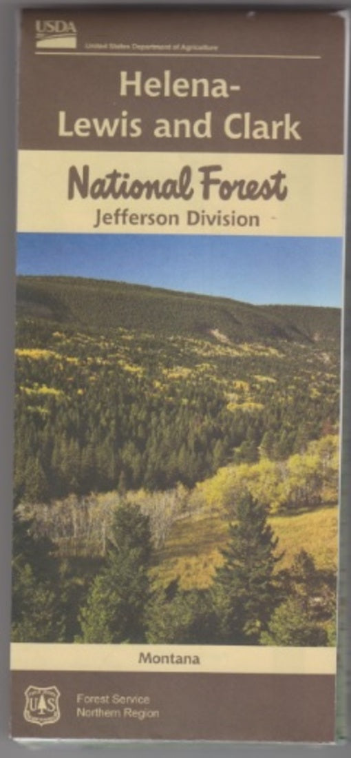 Front cover of Lewis & Clark NF - Jefferson Div, MT, national forest map