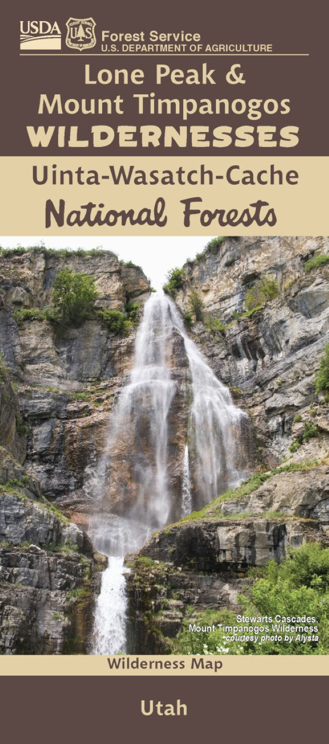 Front cover of Lone Peak & Mt. Timpanogos Wilderness, national forest map