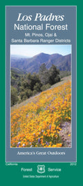 Front cover of Los Padres NF - Mt Pinos Rd, CA, national forest map