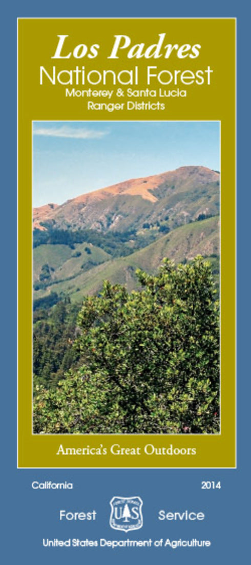 Front cover of Los Padres National Forest, Monterey & Santa Lucia Ranger Districts, national forest map