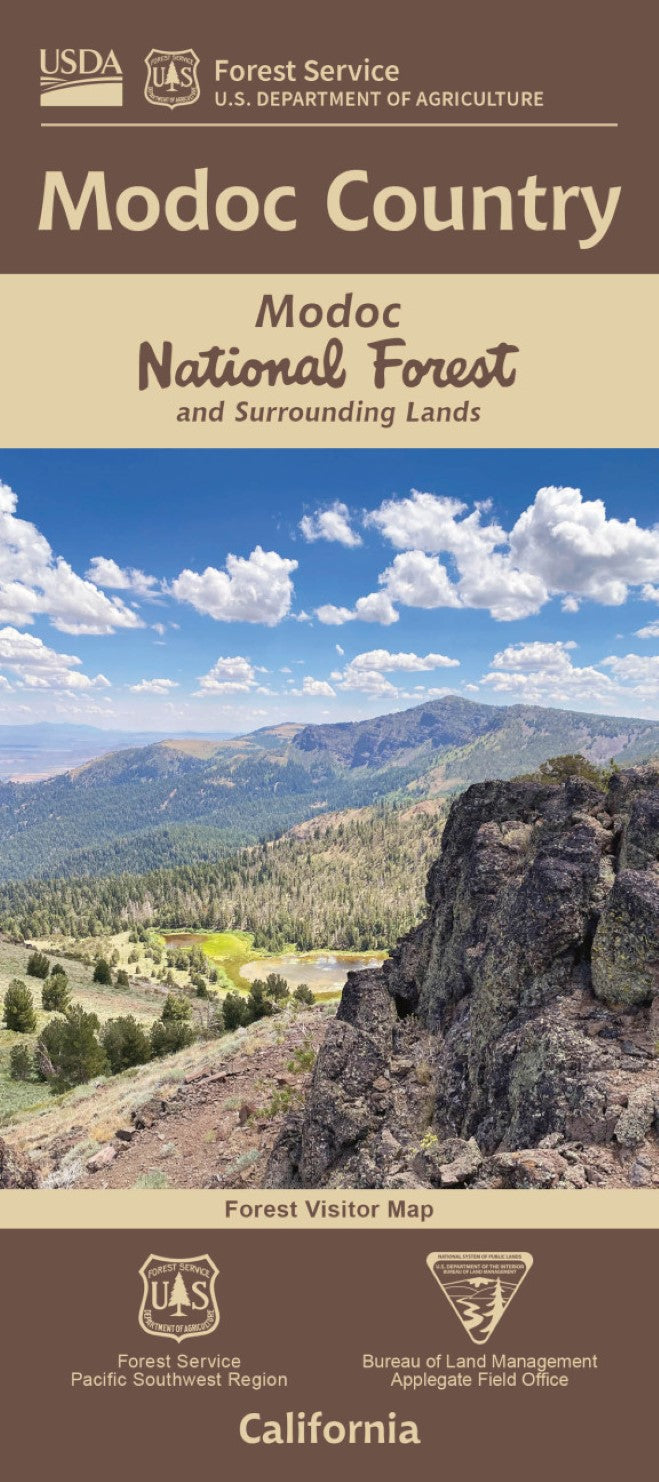 Front cover of Modoc Country, Modoc National Forest and Surrounding Lands, national forest map