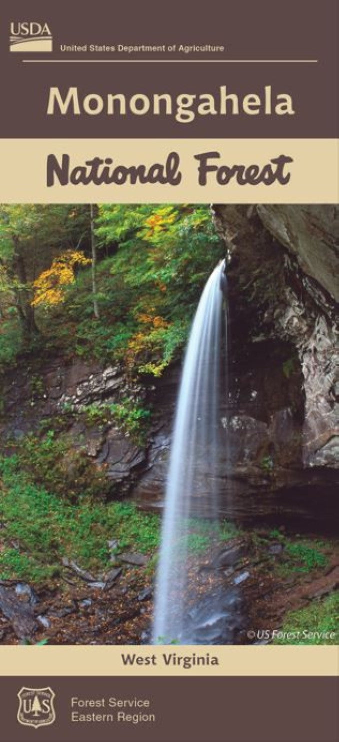 Front cover of Monongahela National Forest WV, national forest map
