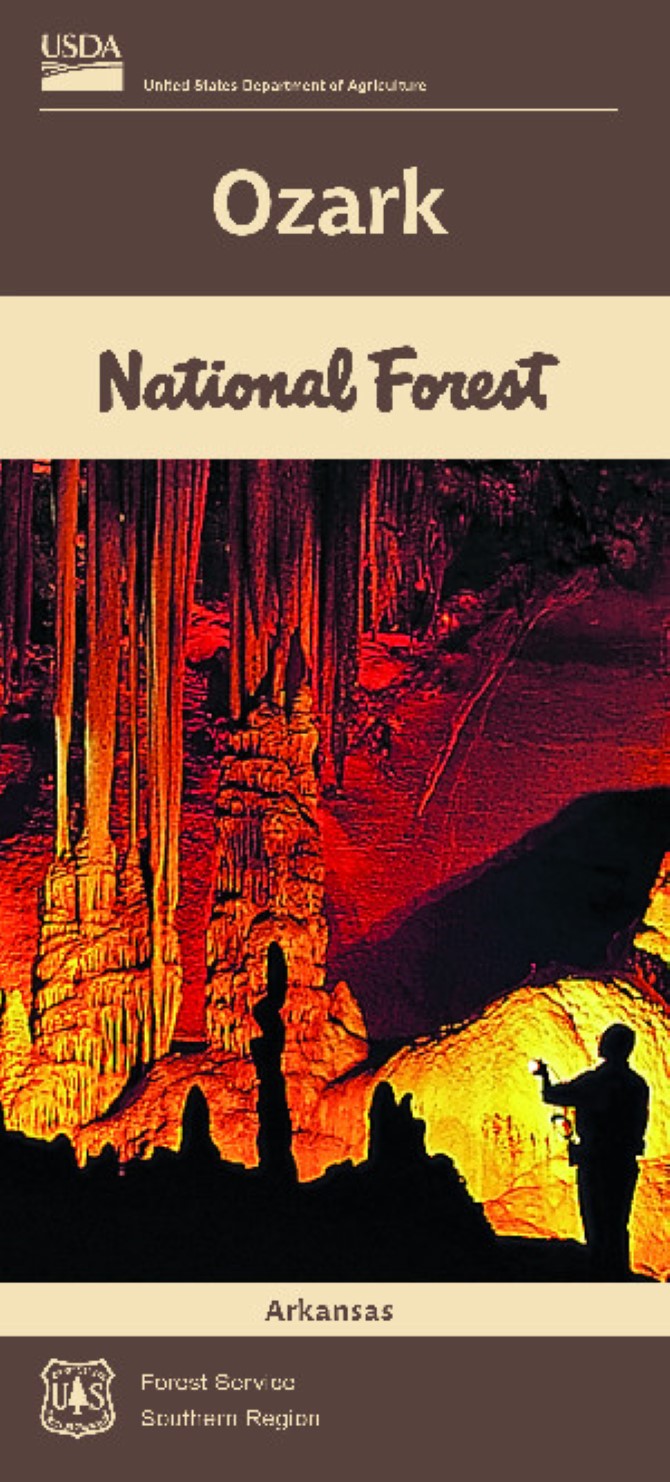Front cover of Ozark National Forest, national forest map