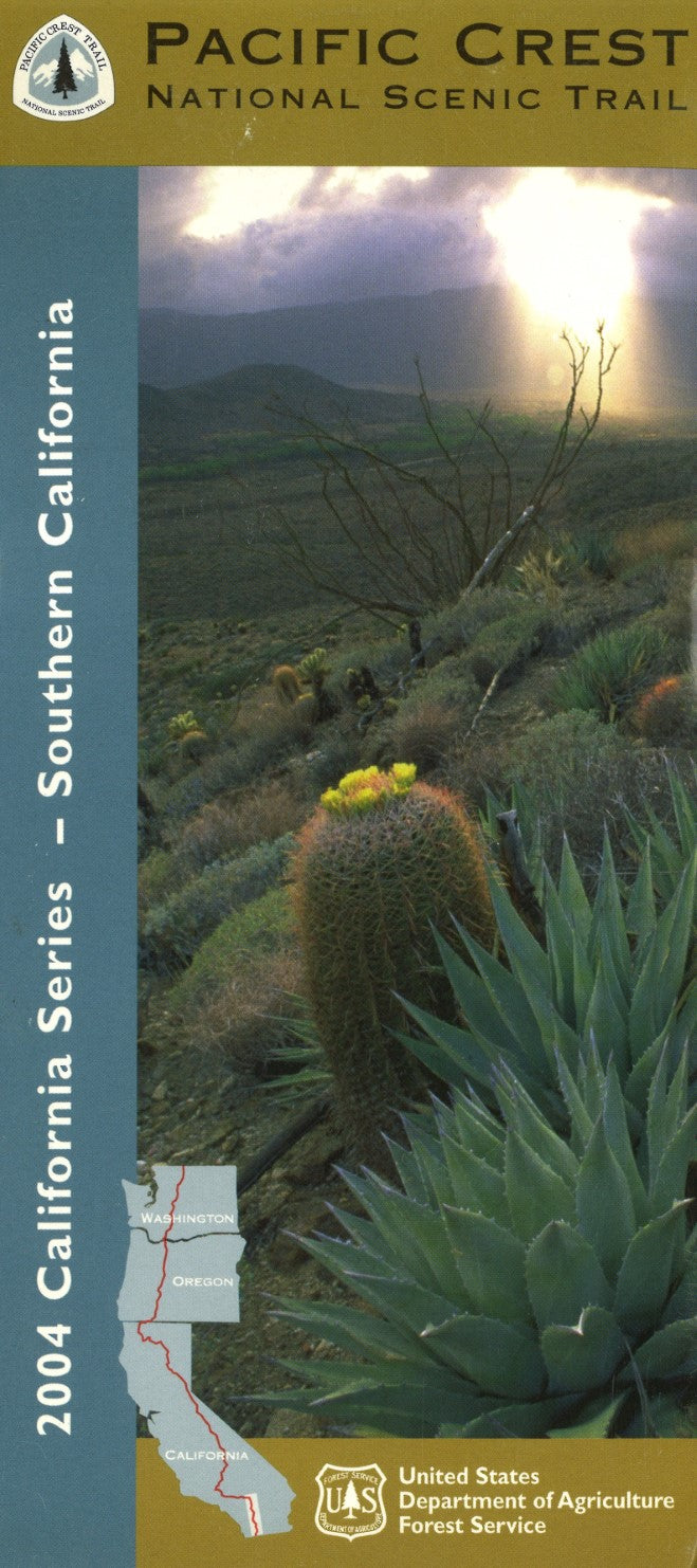 Front cover of Pacific Crest Scenic Trail - S Cal, CA, national forest map