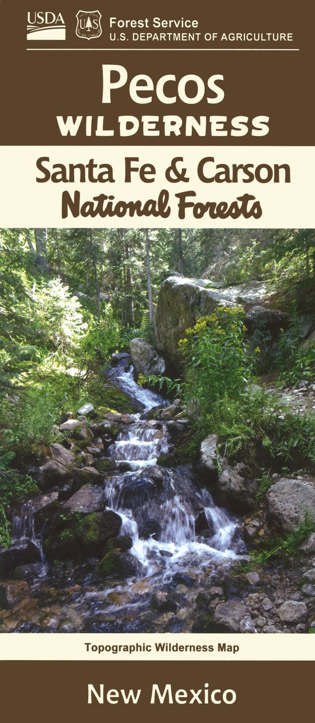 Front cover of Pecos Wilderness - Santa Fe, Carson National Forests, NM Visitor Map