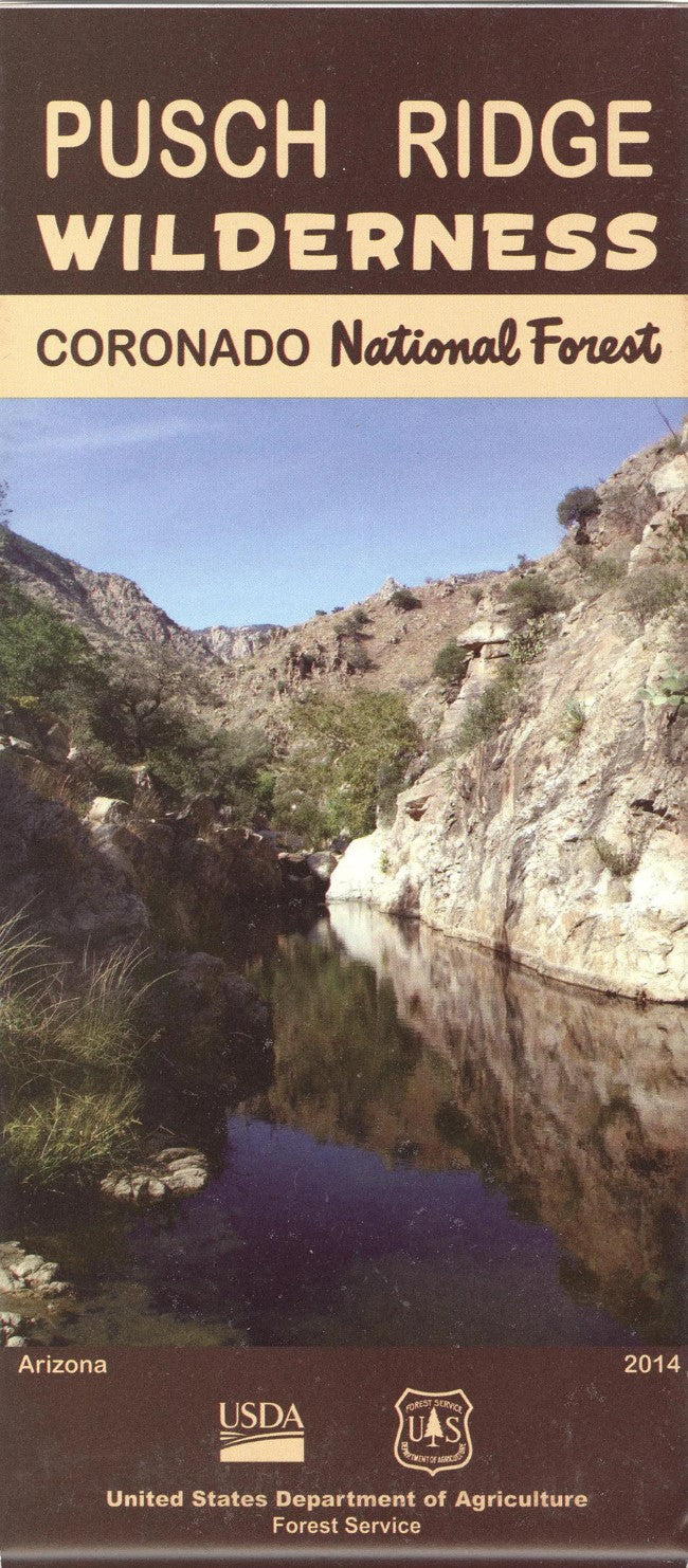 Front cover of Pusch Ridge Wilderness, Coronado National Forest, national forest map