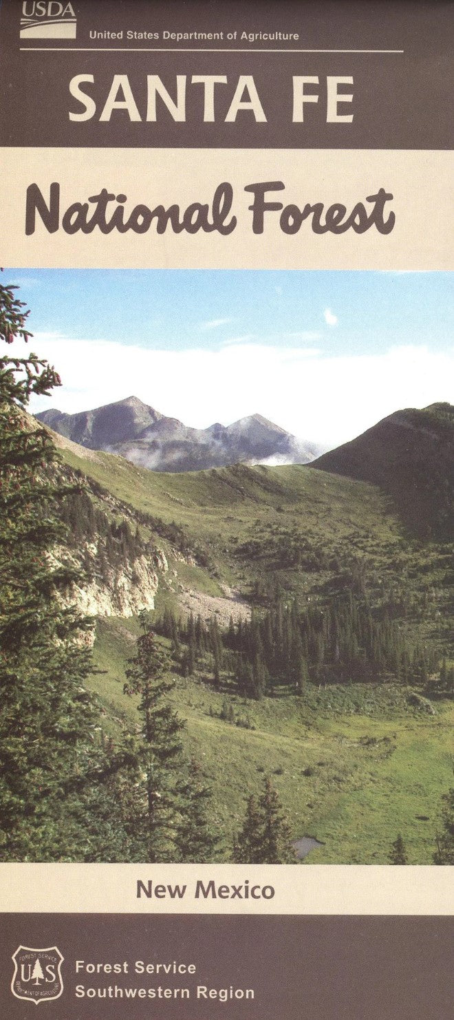 Front cover of Santa Fe National Forest, national forest map