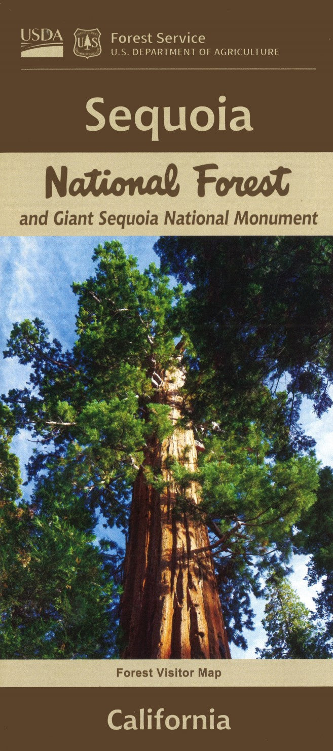Front cover of Sequoia National Forest Map and Giant Sequoia National Monument