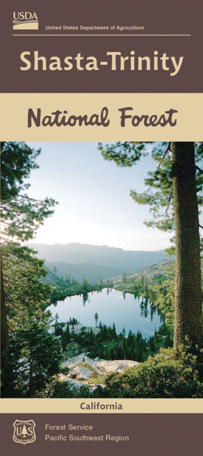 Front cover of Shasta Trinity National Forest, CA, national forest map