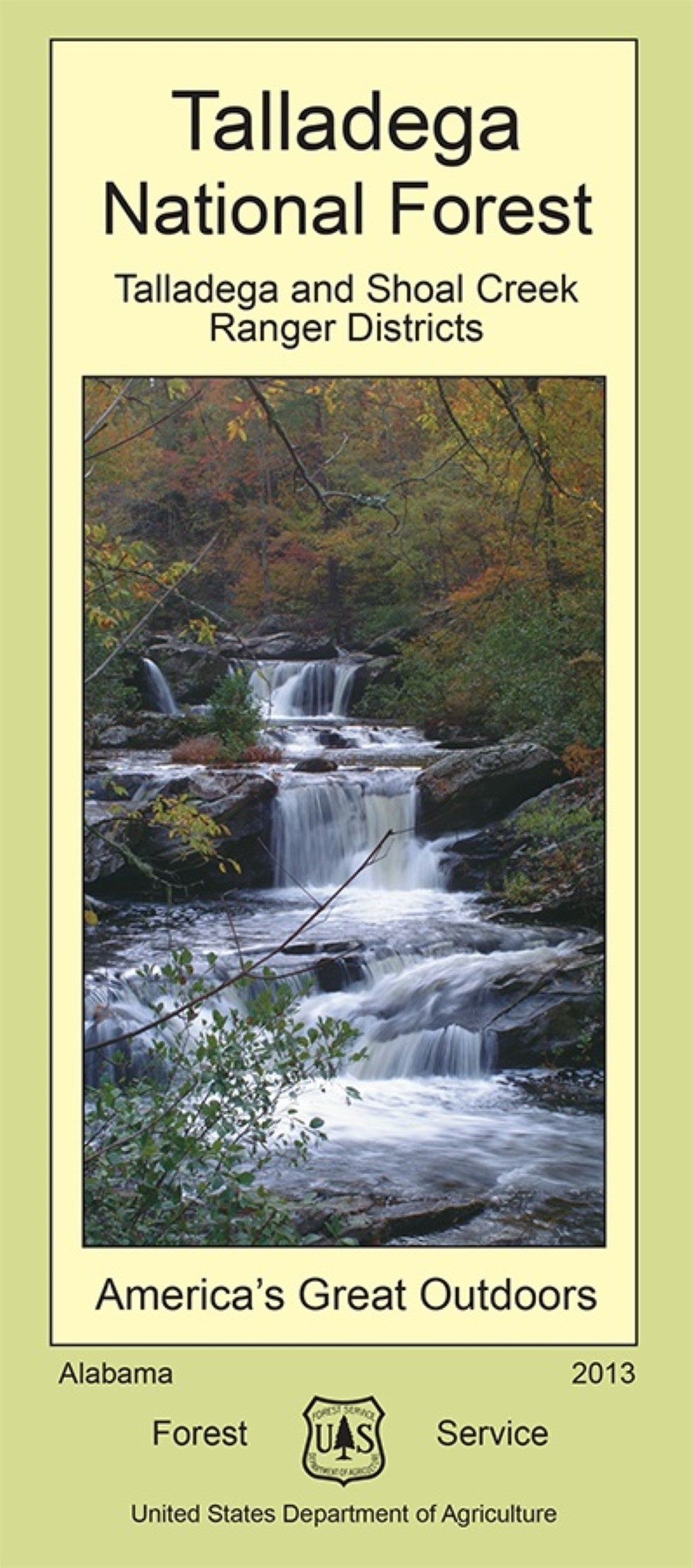 Front cover of Talladega National Forest, Talladega and Shoal Creek Ranger Districts Map